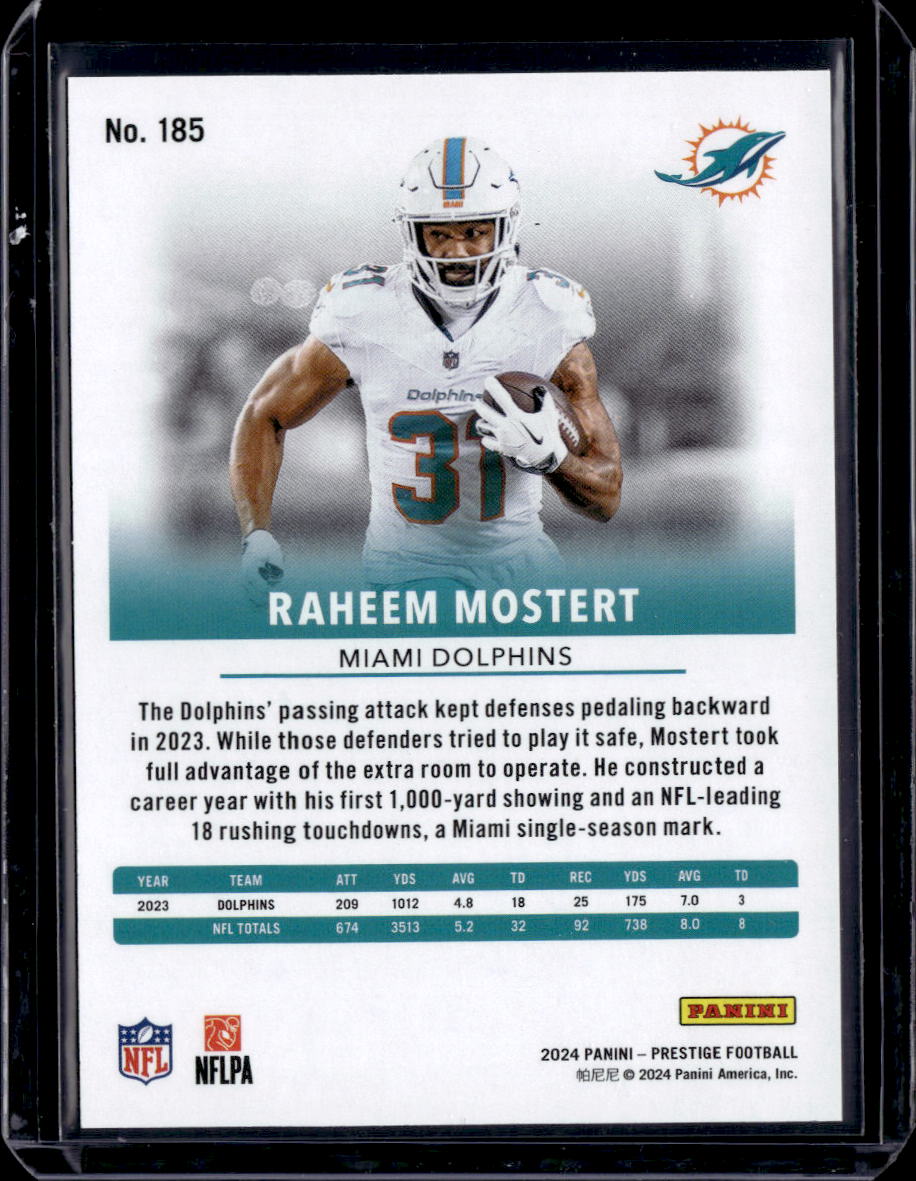 2024 Panini Prestige #185 Raheem Mostert Red Premium Xtra Points 117/399