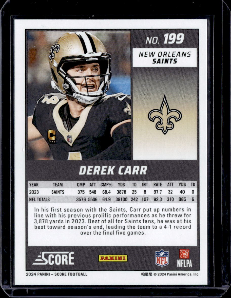 2024 Score #199 Derek Carr Green