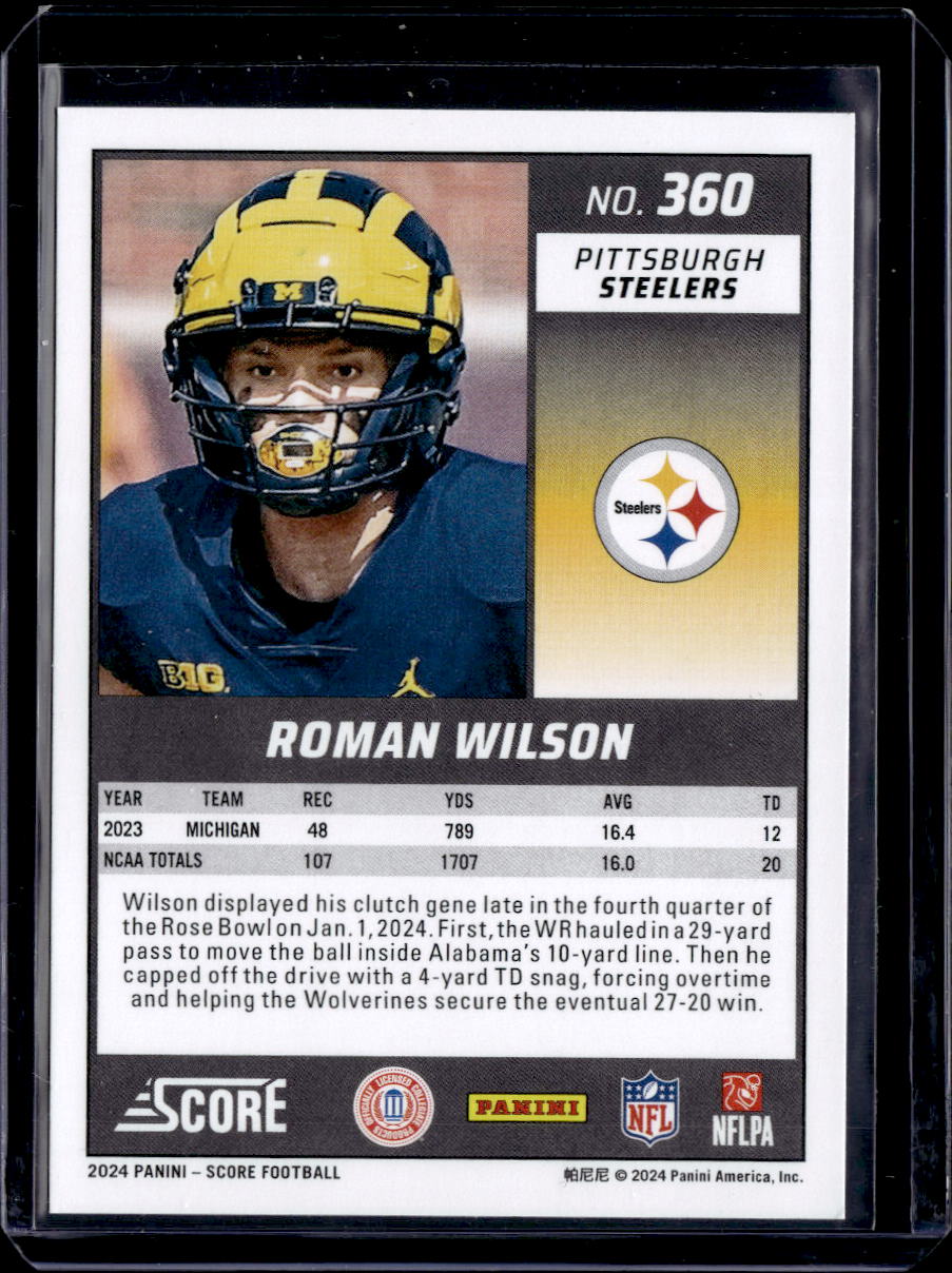 2024 Score #360 Roman Wilson Green