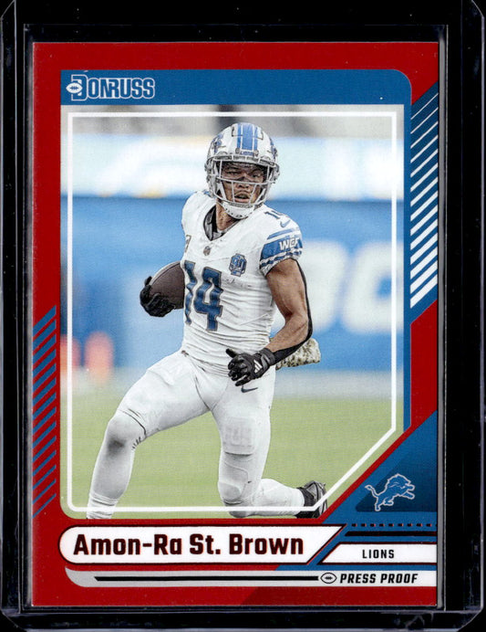 2024 Donruss #139 Amon-Ra St. Brown Press Proof Red