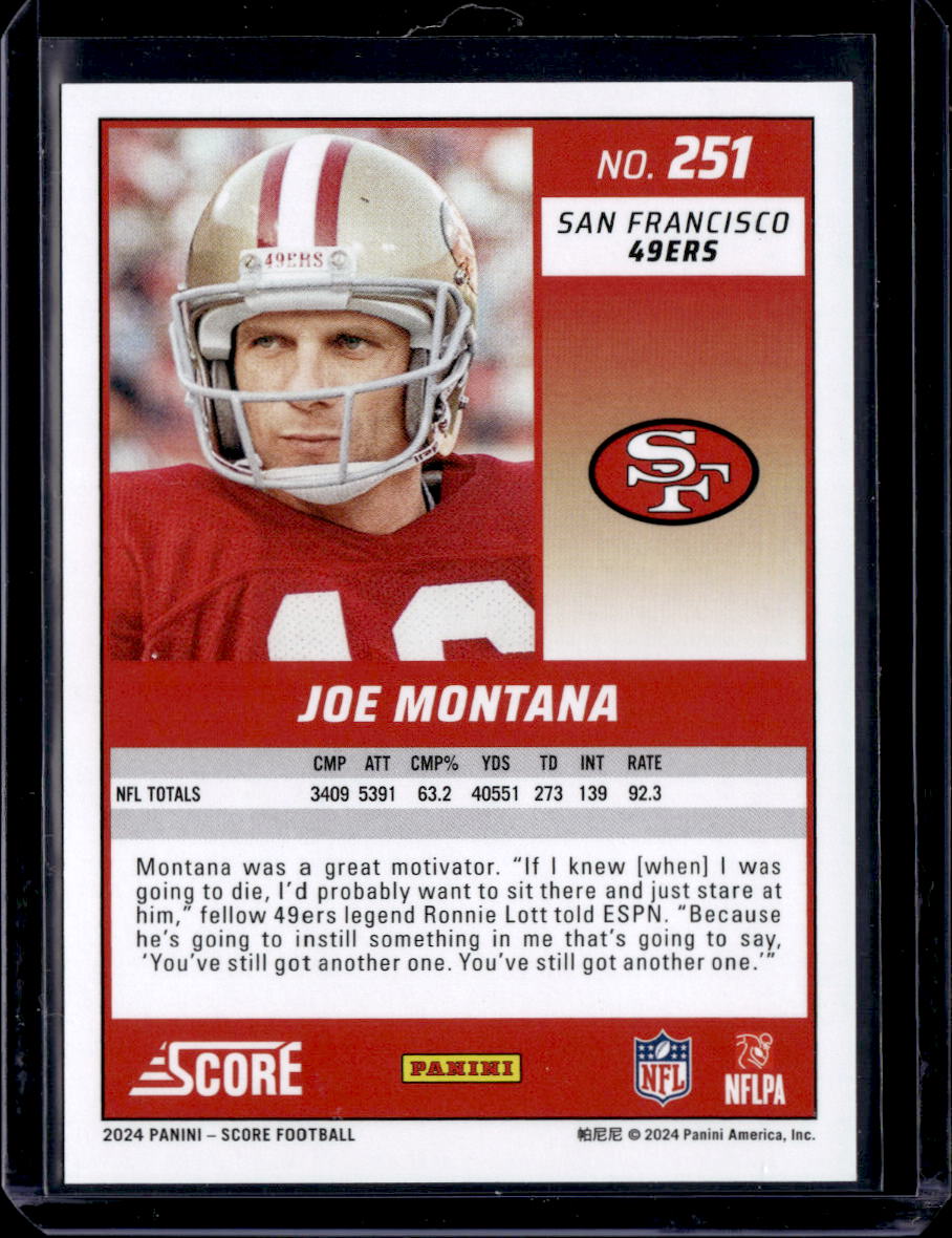 2024 Score #251 Joe Montana Ellipse 237/299