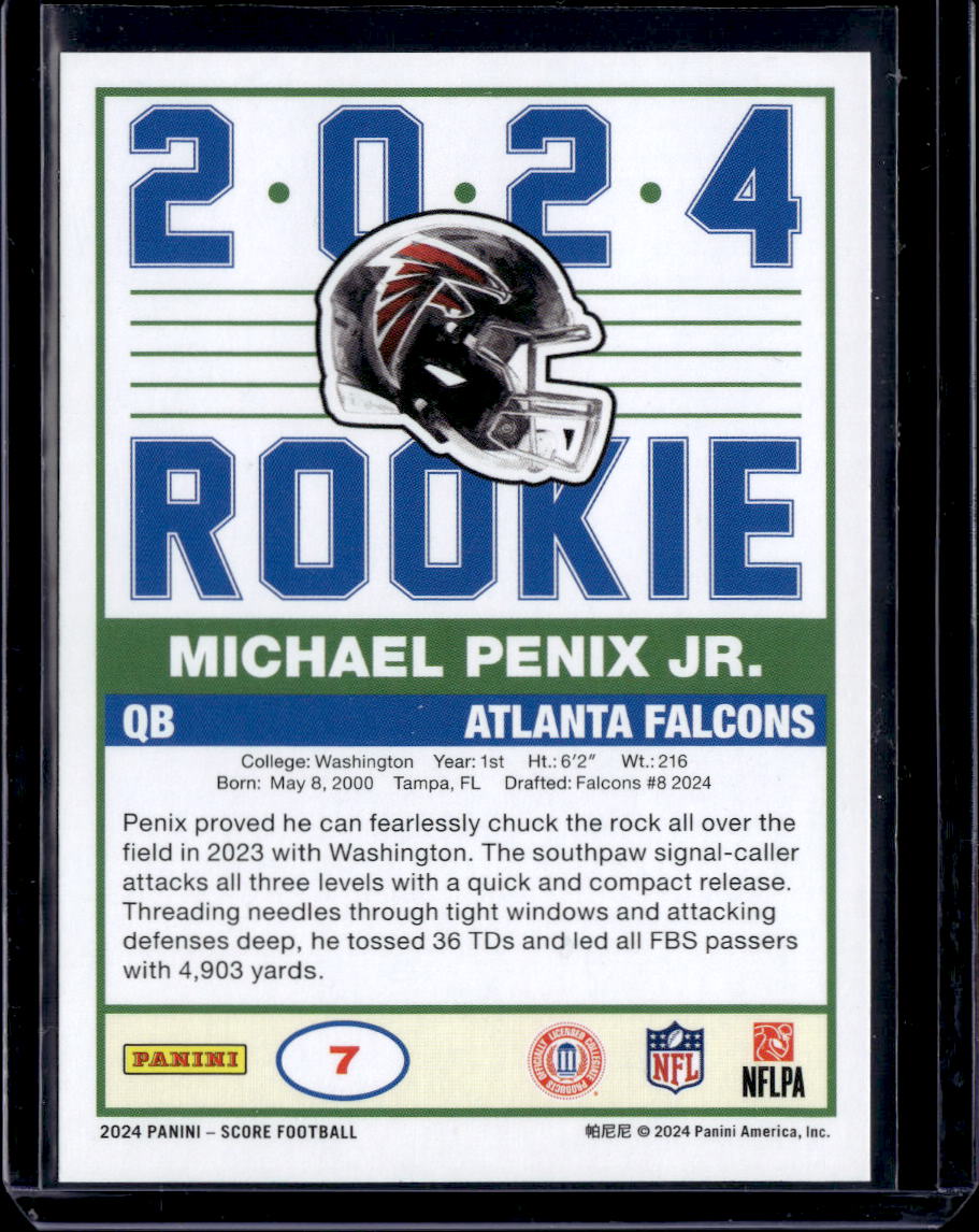 2024 Score #7 Michael Penix Jr. 35th Anniversary Rookies