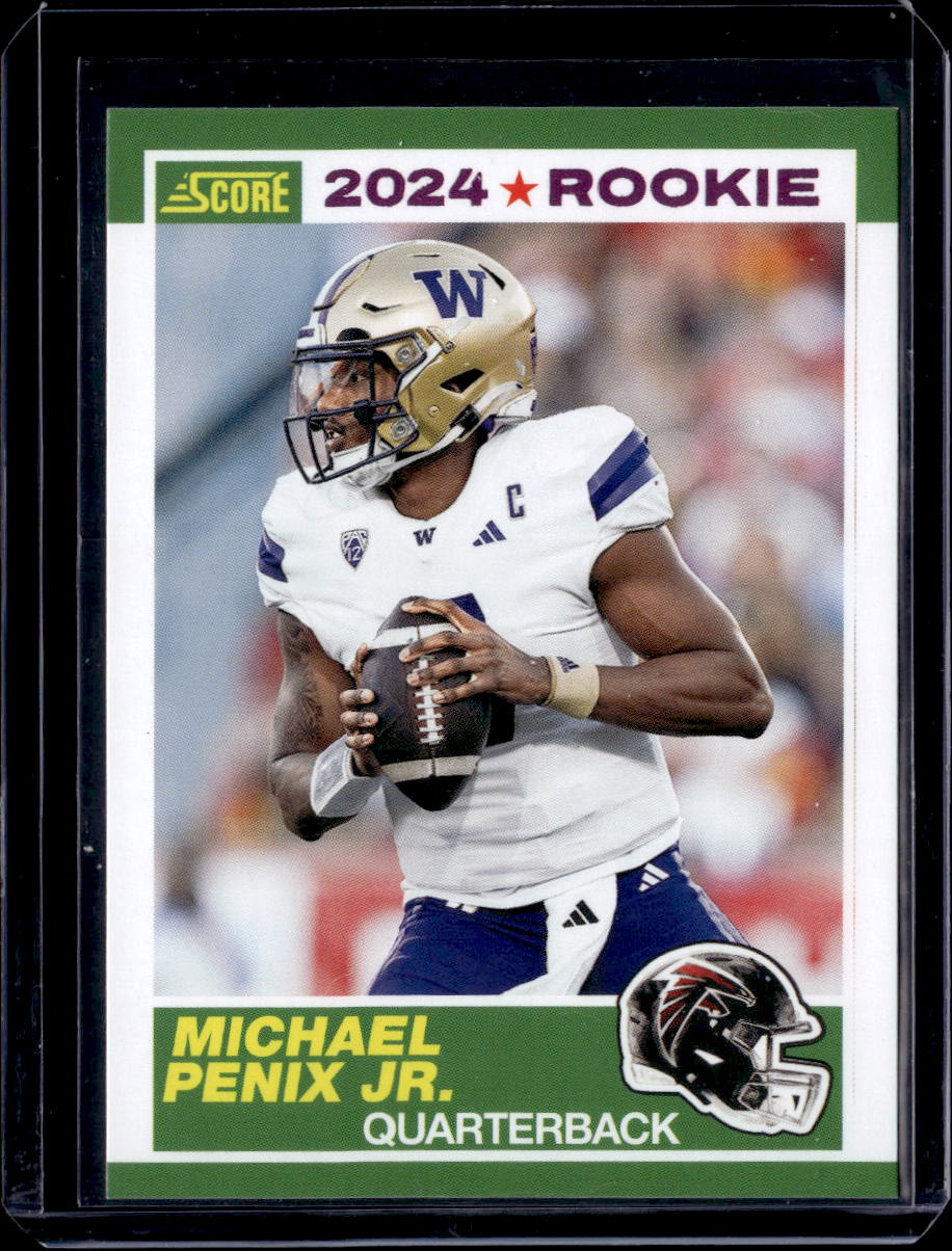 2024 Score #7 Michael Penix Jr. 35th Anniversary Rookies Purple