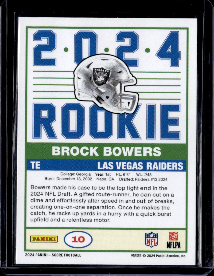 2024 Score #10 Brock Bowers 35th Anniversary Rookies