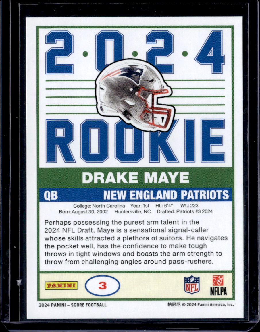 2024 Score #3 Drake Maye 35th Anniversary Rookies