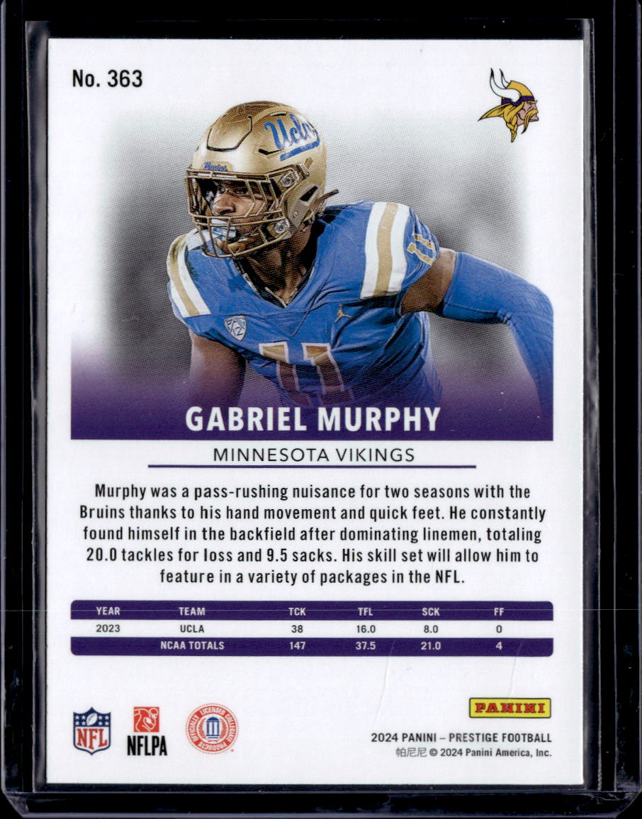 2024 Panini Prestige #363 Gabriel Murphy