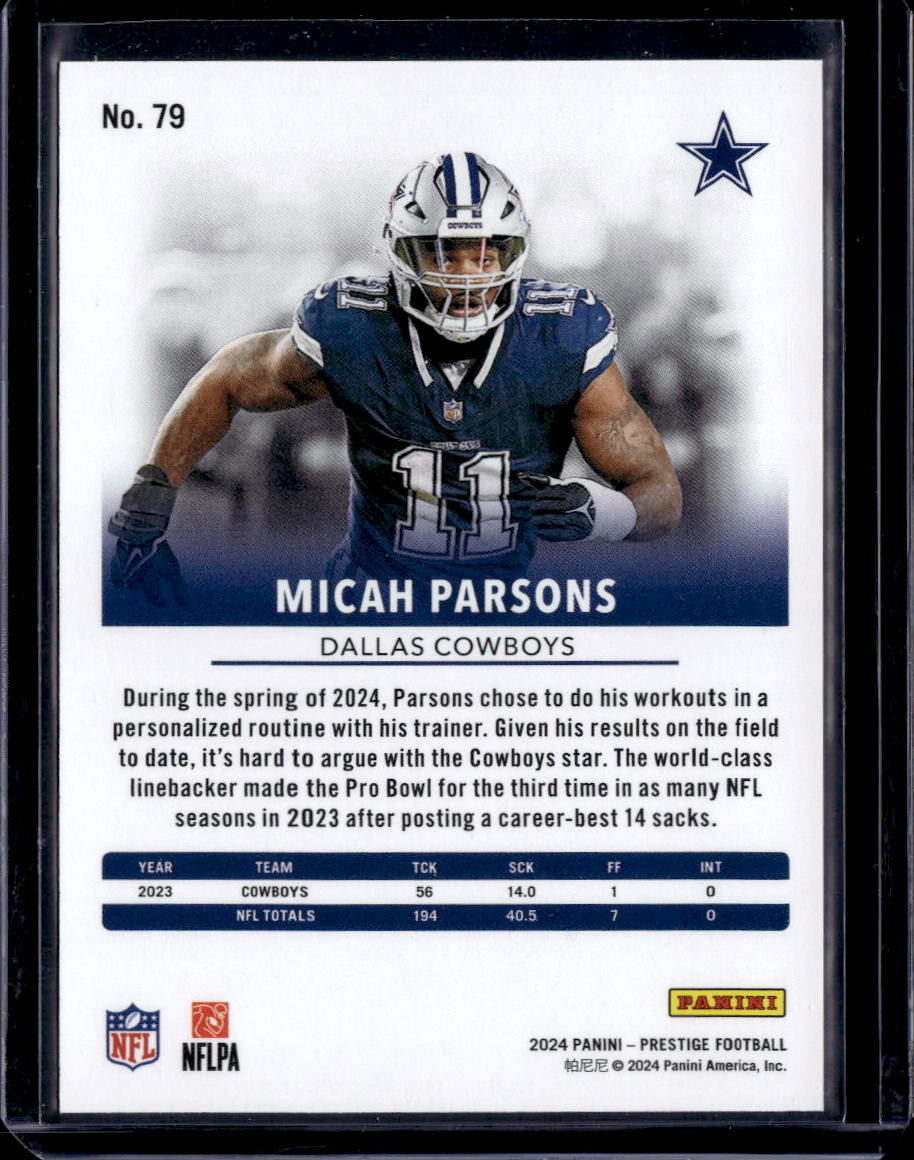 2024 Panini Prestige #79 Micah Parsons Red Xtra Points 714/999