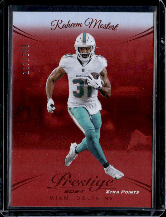 2024 Panini Prestige #185 Raheem Mostert Red Premium Xtra Points 117/399