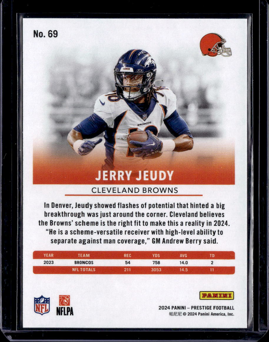 2024 Panini Prestige #69 Jerry Jeudy Diamond Xtra Points