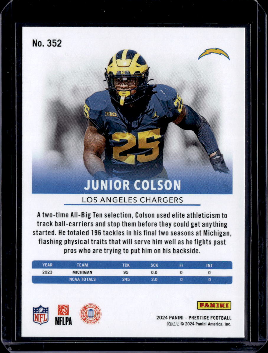 2024 Panini Prestige #352 Junior Colson Diamond Xtra Points