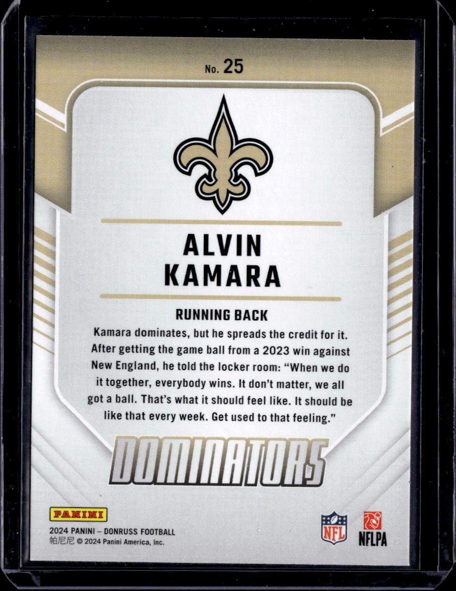 2024 Donruss #25 Alvin Kamara Dominators