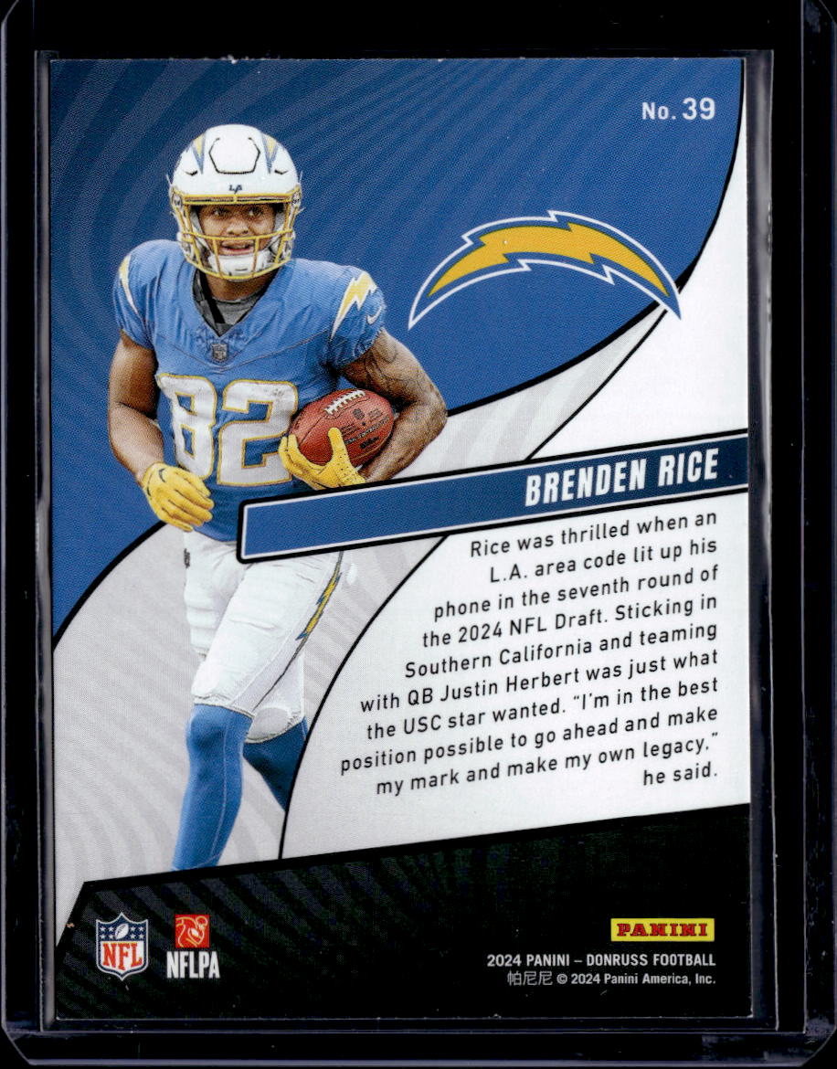 2024 Donruss #39 Brenden Rice Rookie Revolution