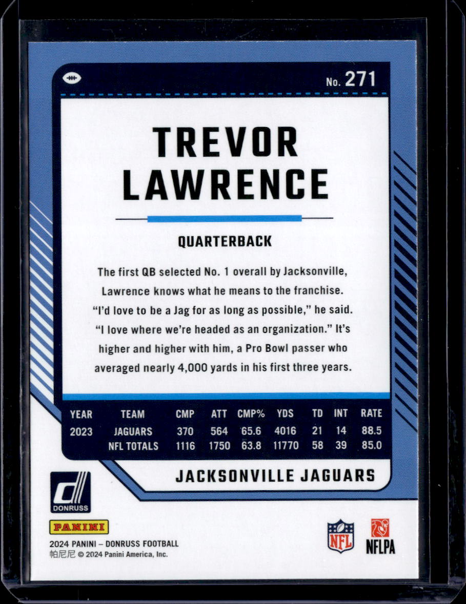 2024 Donruss #271 Trevor Lawrence Press Proof Red