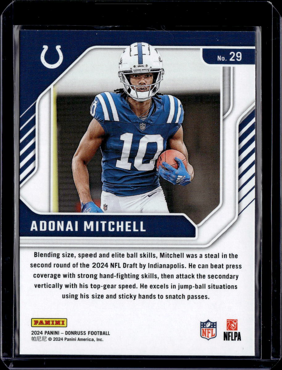 2024 Donruss #29 Adonai Mitchell The Elite Series Rookies