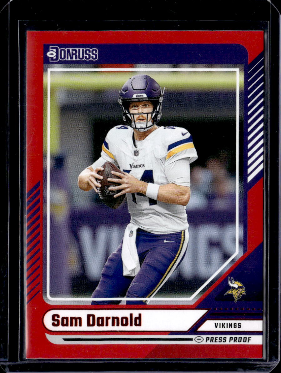 2024 Donruss #180 Sam Darnold Press Proof Red