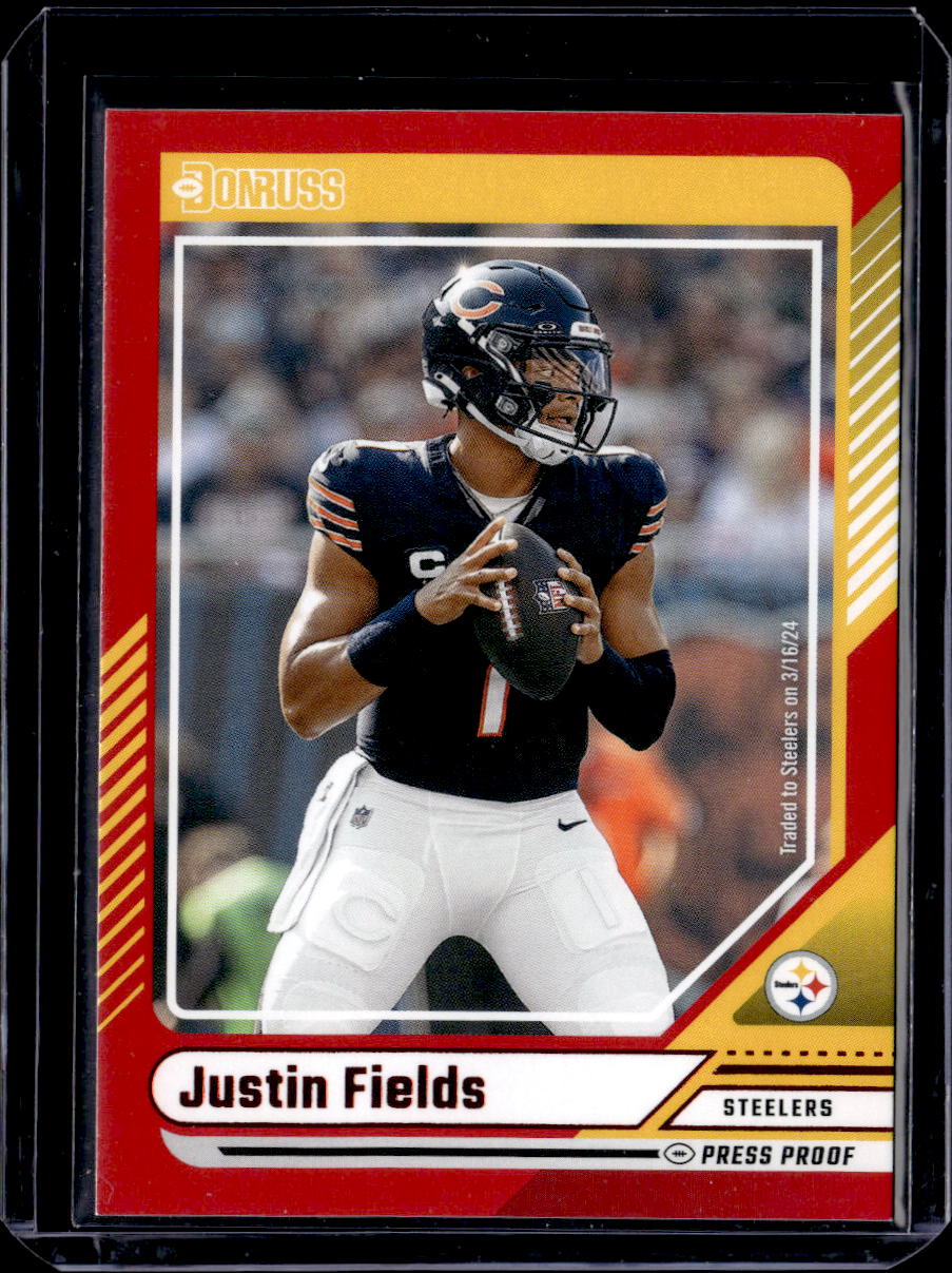 2024 Donruss #235 Justin Fields Press Proof Red