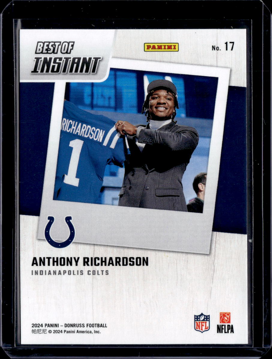 2024 Donruss #17 Anthony Richardson Best of Panini Instant