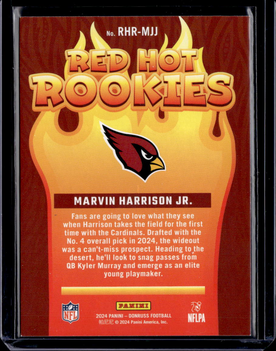 2024 Donruss #RHR-MJJ Marvin Harrison Jr. Red Hot Rookies