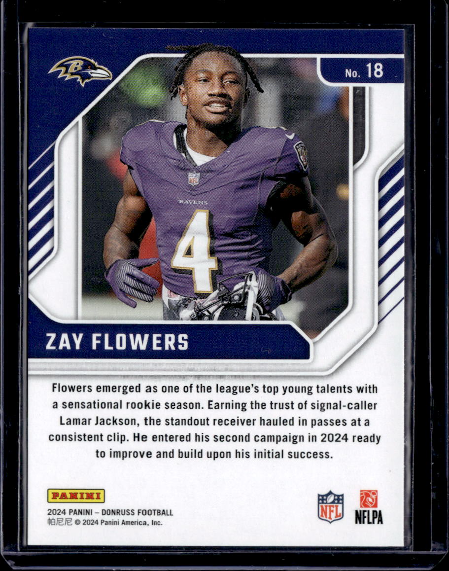 2024 Donruss #18 Zay Flowers The Elite Series