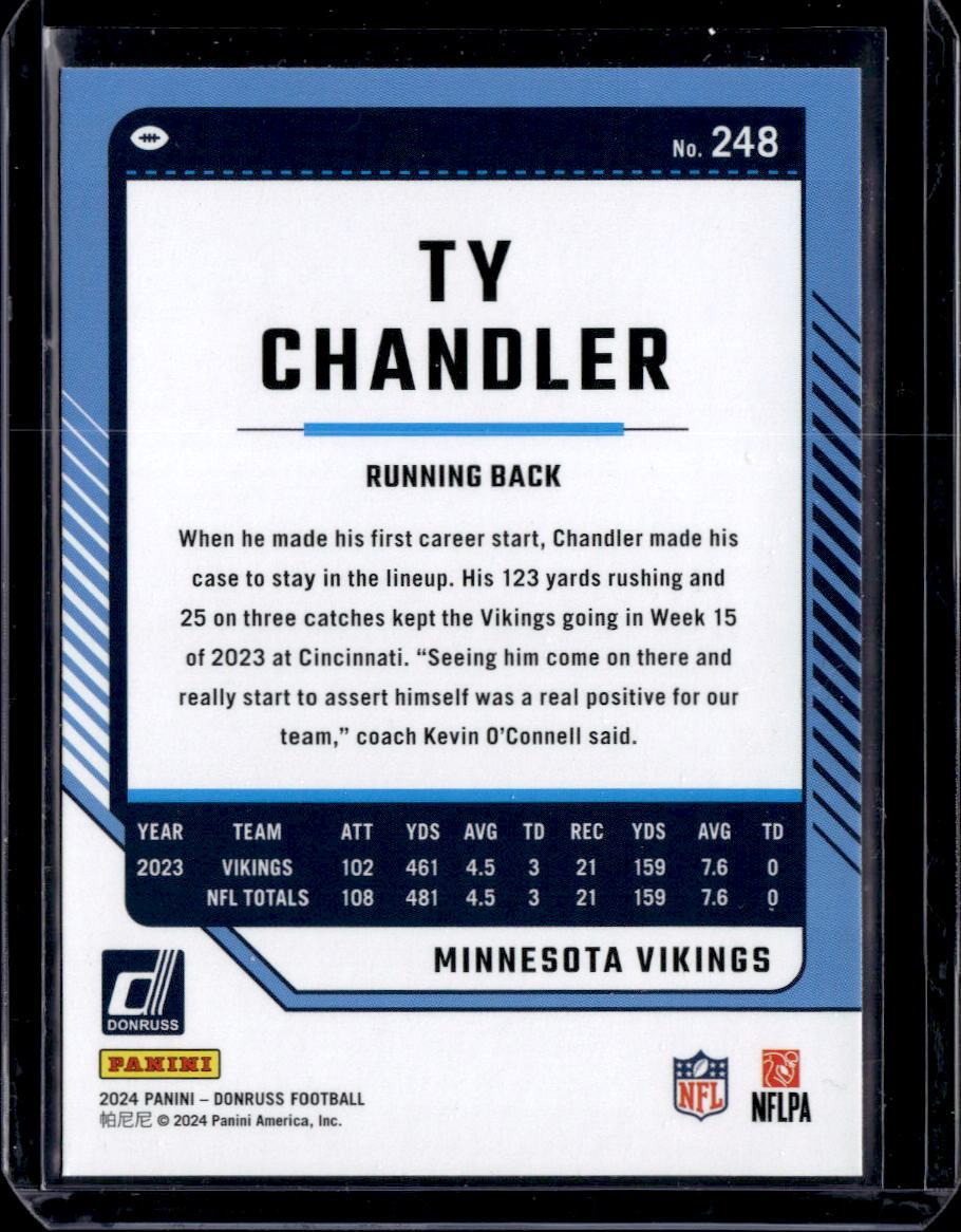 2024 Donruss #248 Ty Chandler Press Proof Red