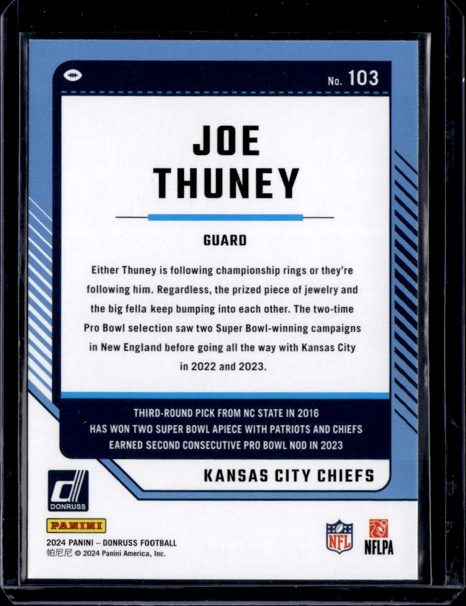 2024 Donruss #103 Joe Thuney Press Proof Red